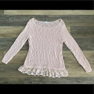 Bell OhMG! Sweater Pink with Lace Underlay